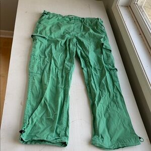 SO Juniors Green Parachute Cargo Pants